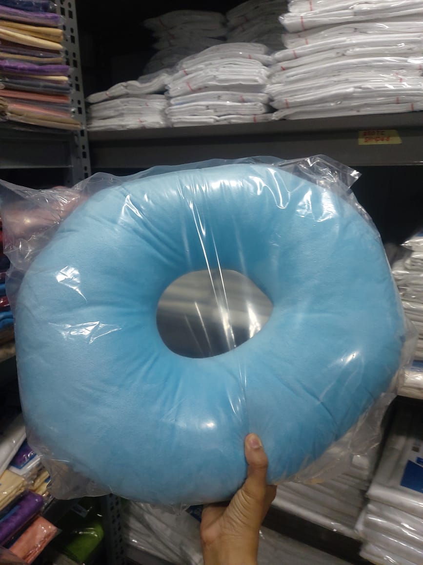 Donut Pillow - Light Blue