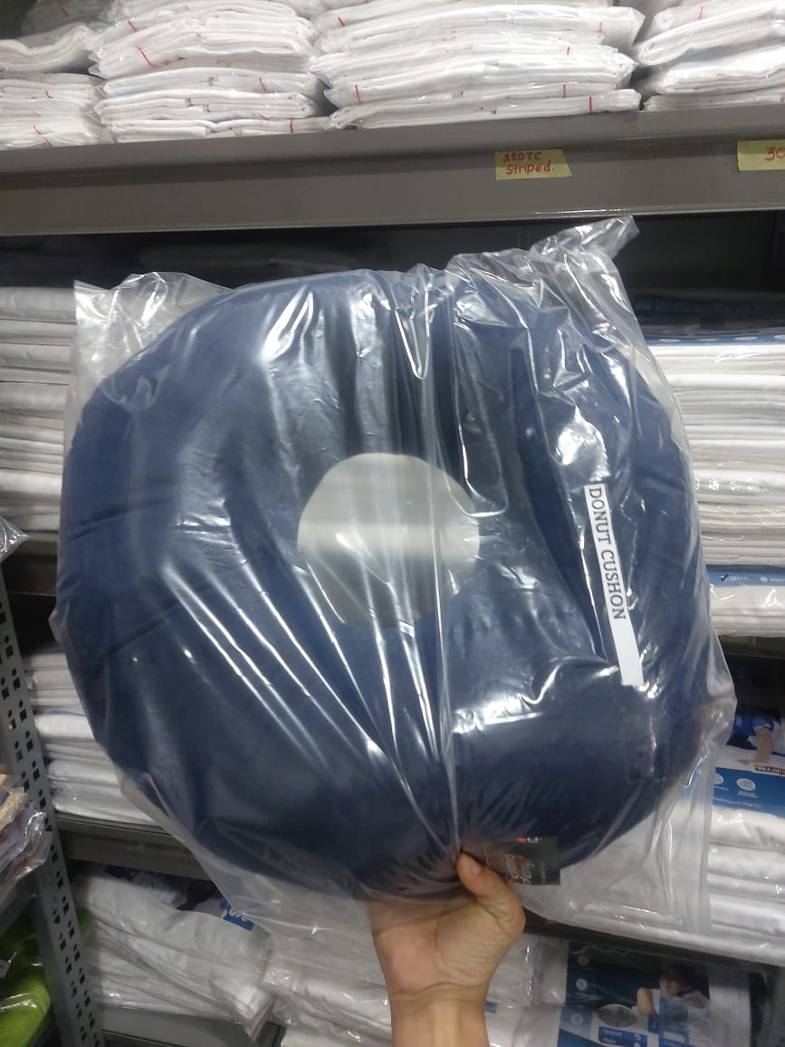 Donut Pillow - Navy Blue