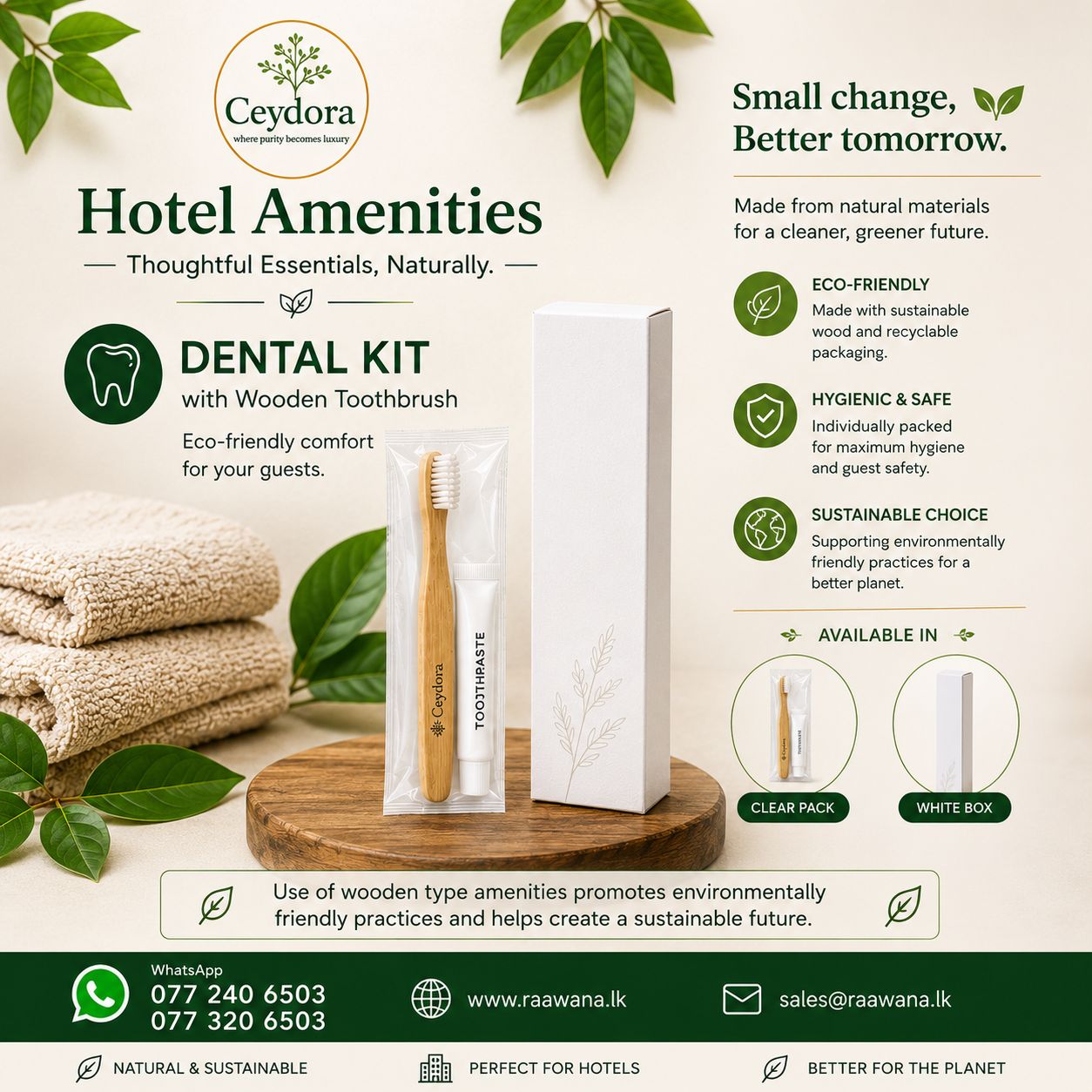 wooden dental kit